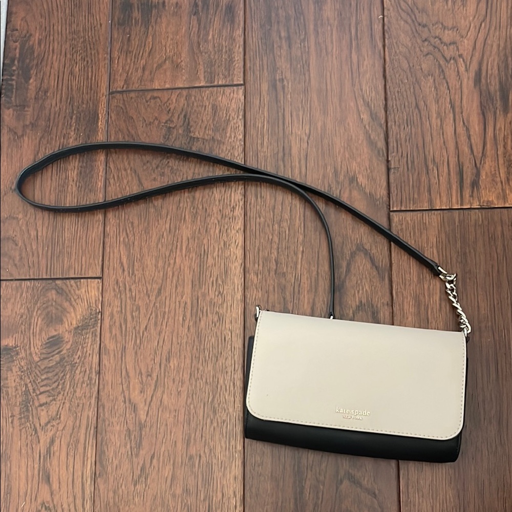 KATE SPADE Two-Tone Crossbody Bag in Black & Cream